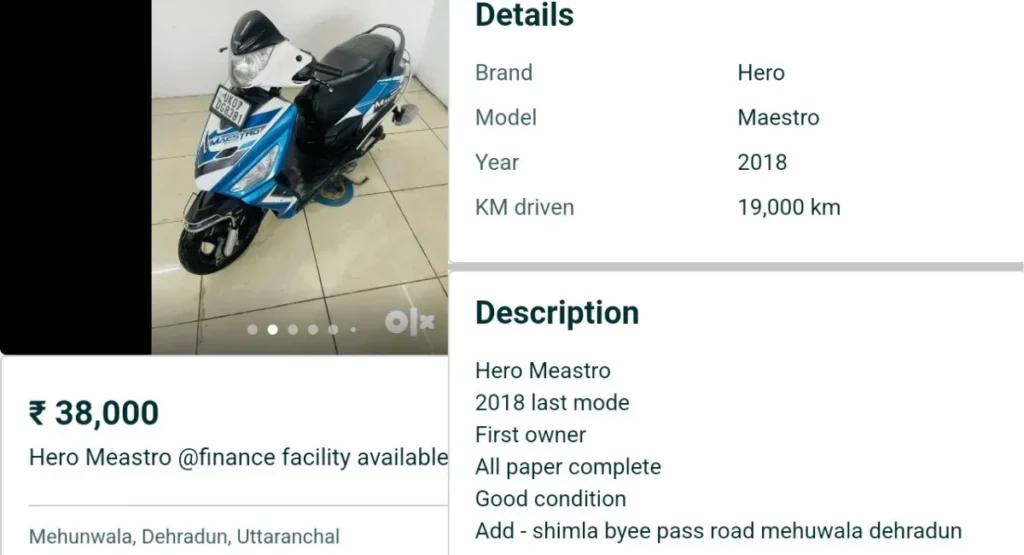 Hero Maestro Scooter Price Offer